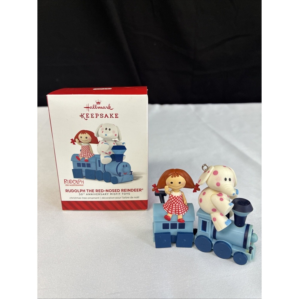 Hallmark 2014 Rudolph 50th Anniversary Misfit Toys Ornament QXI2863 Blue Train